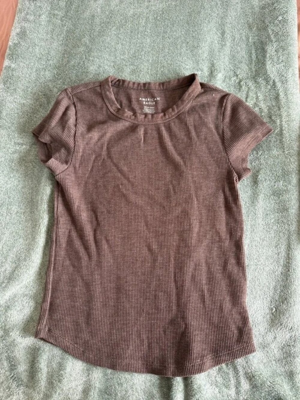American Eagle Brown T-Shirt – Quality Casual Tee, Size XS